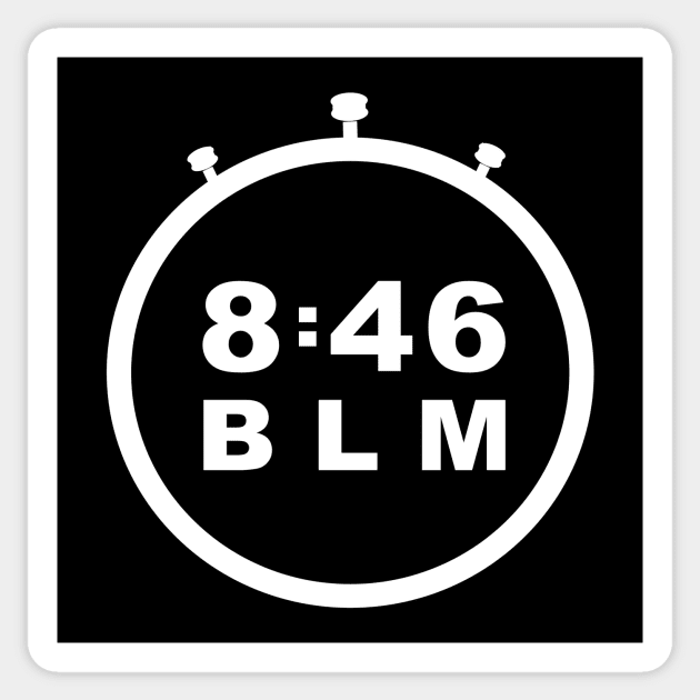 8:46 BLM (stopwatch) Sticker by Thinkblots